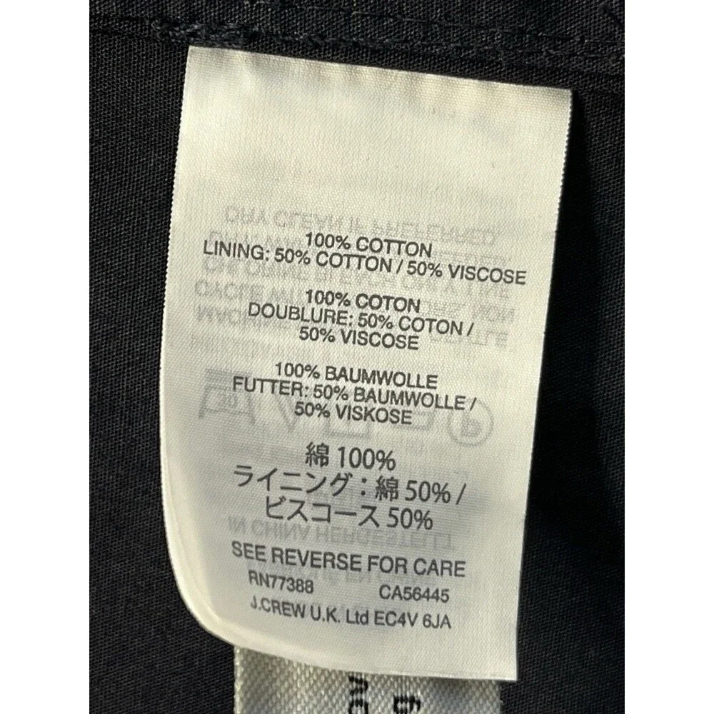 J.Crew Ludlow Men's XS Navy Water-Repellent Bonded Cotton Car Coat HO16 E8564